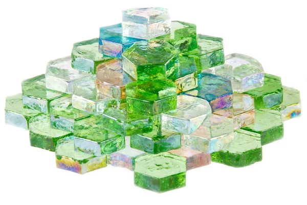 Pedras de vidro, telhas de vidro, cor — Fotografia de Stock