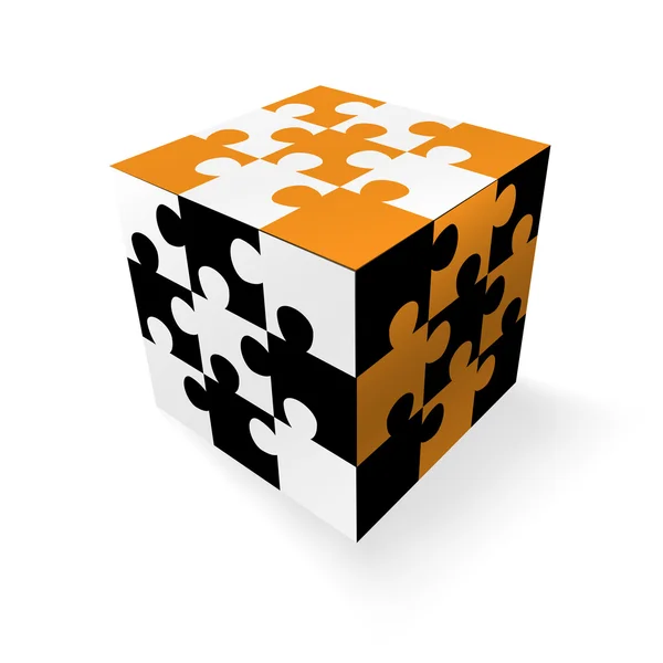 Cubo di puzzle — Vettoriale Stock