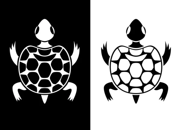 Dekorativa grafisk sköldpadda — Stock vektor