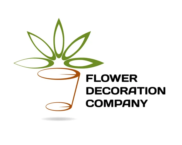 Floristería / decoración logo de la empresa — Vector de stock