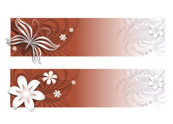 Bannières florales — Image vectorielle