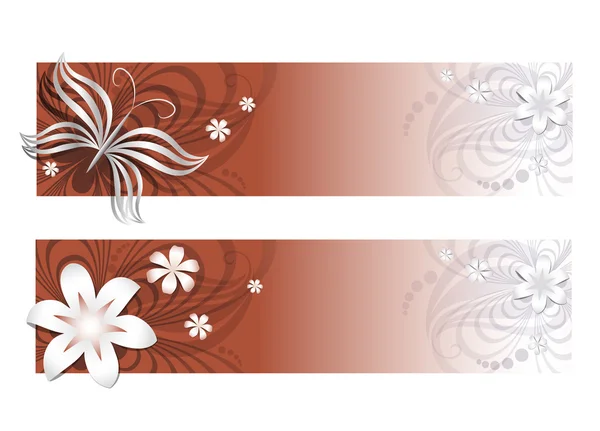 Floral banners — Stock Vector