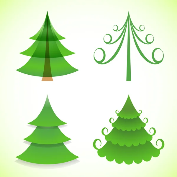 Boże Narodzenie kolekcja drzew — Wektor stockowy