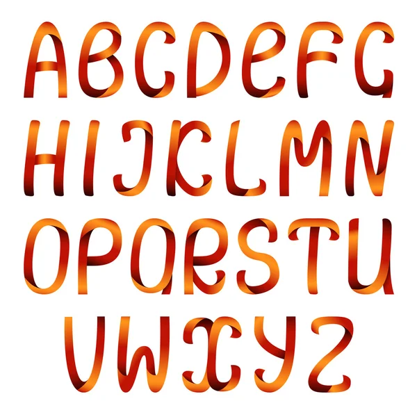 Set alfabeto nastro di colore — Vettoriale Stock