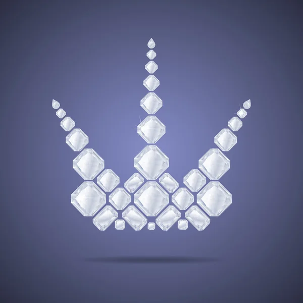 Diamond crown — Stock vektor