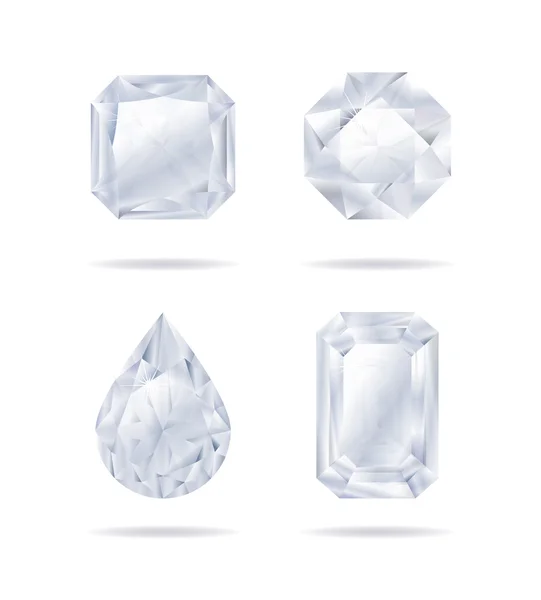 Colección de diamantes vectoriales — Vector de stock