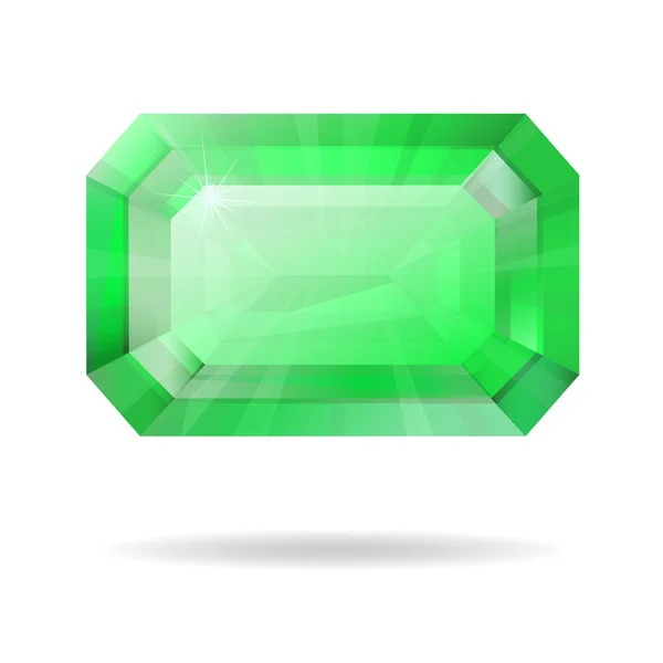 Vector geïsoleerd emerald — Stockvector