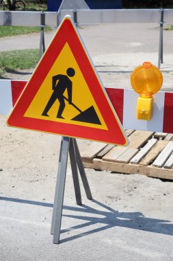 Road works clipart