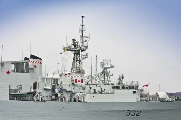 stock image Canadian Warship at Dock