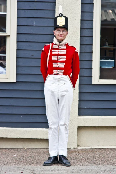 A Re-Enactment British Soldier in Canada (1812) — Stock Photo, Image