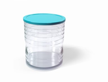 plastik kap izole 3d modeli ile jar