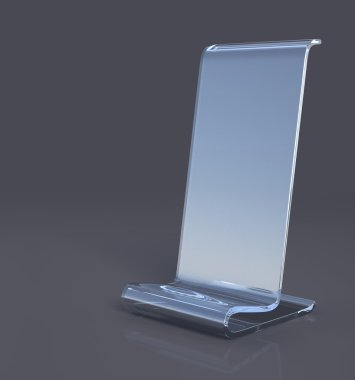 Glass stand 3d model clipart