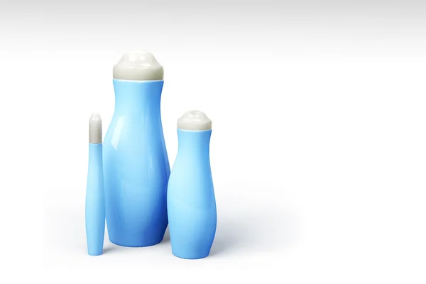 Set von Kosmetikflaschen 3D-Modell — Stockfoto