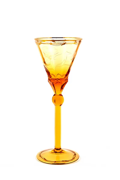 Anmutiges orangefarbenes Weinglas — Stockfoto