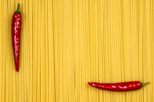 Spagetti met chili — Stockfoto