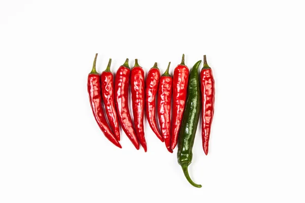 Carta di peperoncini rossi caldi — Foto Stock