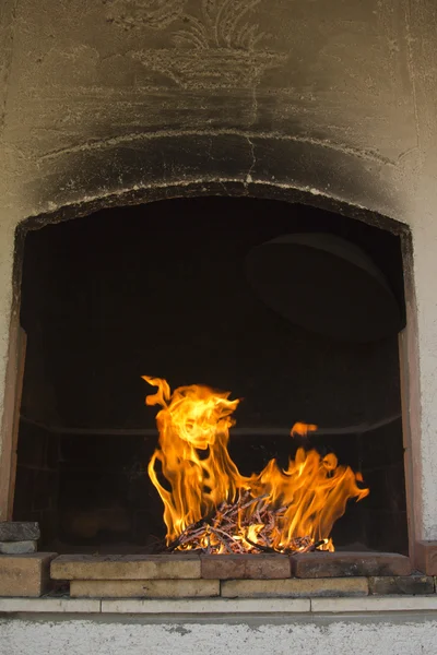 Traditional bbq fireplace — Stock Photo, Image