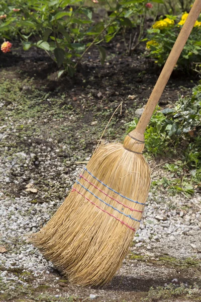 Traditional sorghum broom — Stock Photo, Image
