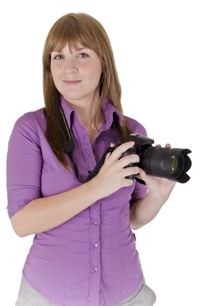 Woman photographer — Stock Photo, Image