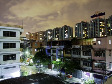 Bangkok, Tayland gece görünümü.