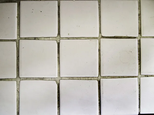 Witte vierkante tegels textuur — Stockfoto