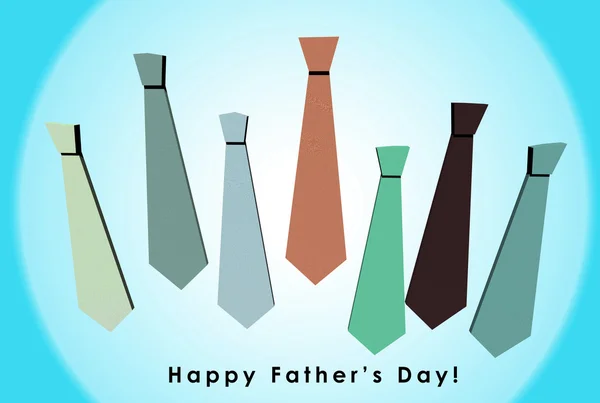 Turuncu arka plan ile 3D mutlu Babalar günü kartı — Stok fotoğraf
