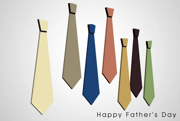 快乐的父亲节贺卡图案颜色艳丽的领带 — 图库照片