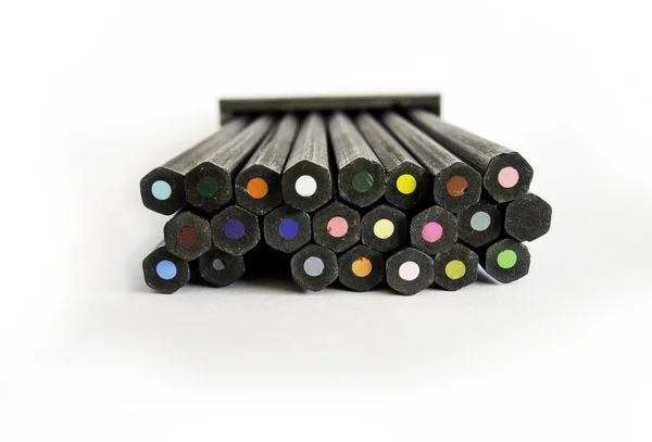 Les extrémités des crayons de couleur — Photo