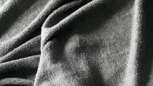 Tela gris toalla rizo —  Fotos de Stock