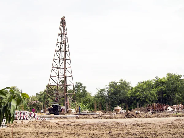 stock image Hydraulic ram pile driver