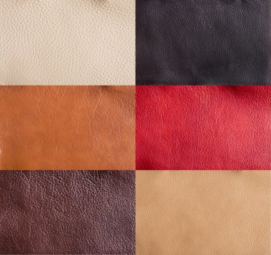 Collection of colorful leather clipart