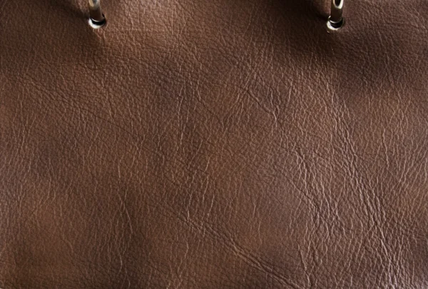 Brunt läder detalj — Stockfoto