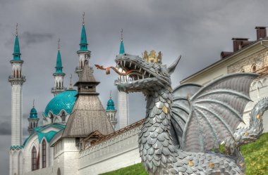 Iron dragon eat the Qolsharif Mosque