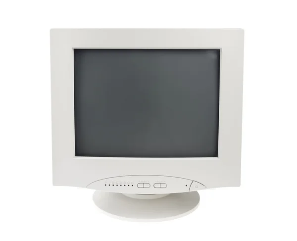 Old Crt Monitor Screen Display for pc isolated white background — Stock Photo, Image