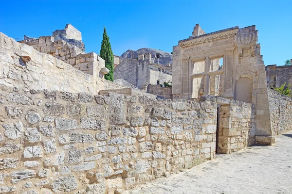 Les Baux de Provence reruntuhan desa abad pertengahan kuno. Perancis, Eur — Stok Foto