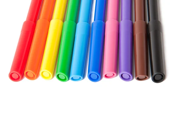 Multi-colorate Felt-Tip stilouri — Fotografie, imagine de stoc