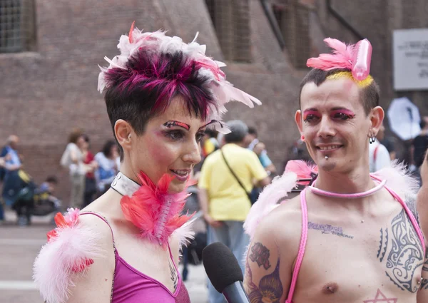Deltagare på gay pride 2012 av bologna — Stockfoto