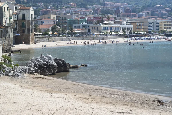 Praia de Cefalu.Sicília — Fotografia de Stock