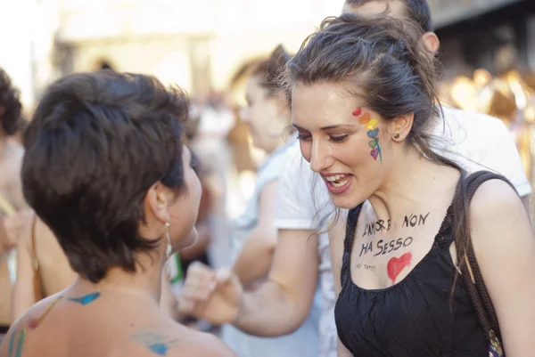 Участники гей-прайда Болоньи 2012 года — стоковое фото