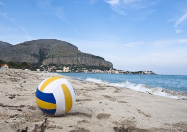 Beach of Mondello, Palermo, Sicily clipart