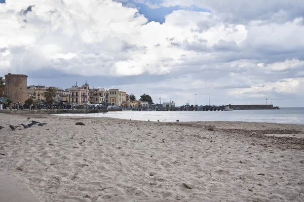 Pláž mondello, palermo, Sicílie — Stock fotografie