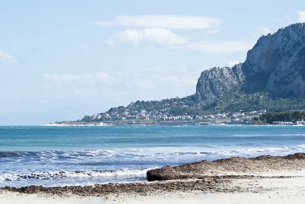 Plaj mondello, palermo, Sicilya — Stok fotoğraf