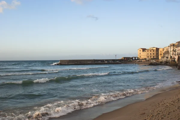 Praia de Cefalu.Sicília — Fotografia de Stock