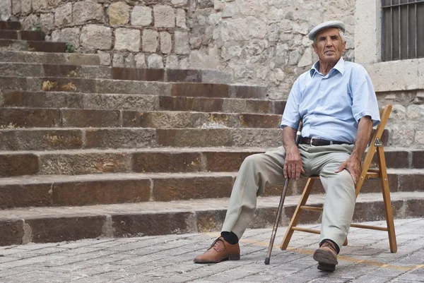 Velho homem siciliano — Fotografia de Stock