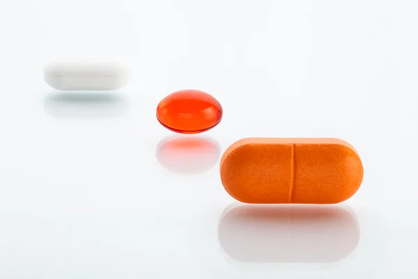 Tre varie pillole — Foto Stock