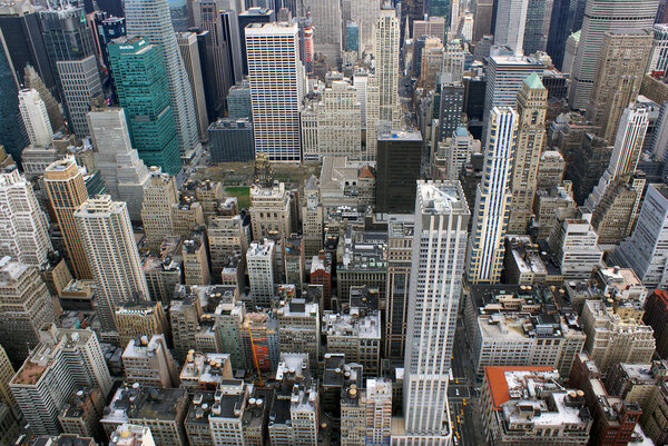 View of the Manhattan skyline from the Empire State Building.
