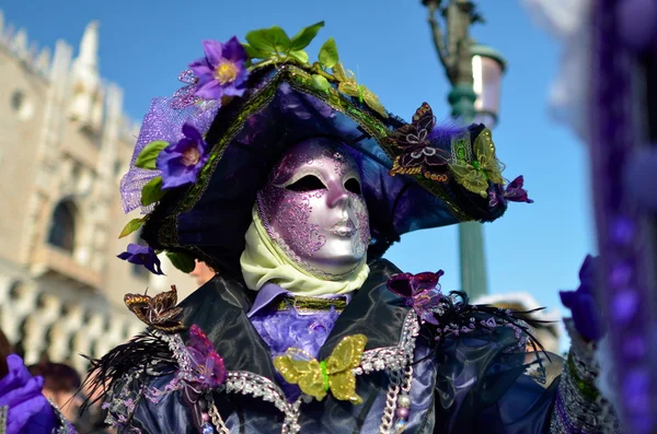 stock image Colorful artistic masks on the Carnival of Venice