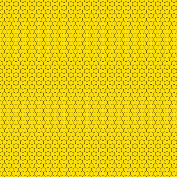 黄色 & 黒ハニカム パターン — ストック写真