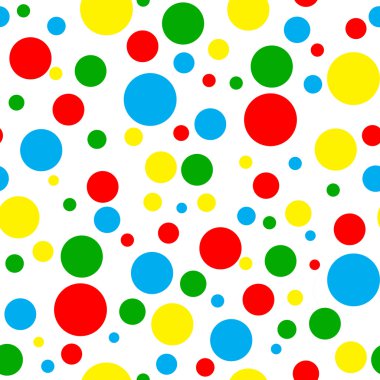 Seamless Bright Multi Polka Dot clipart