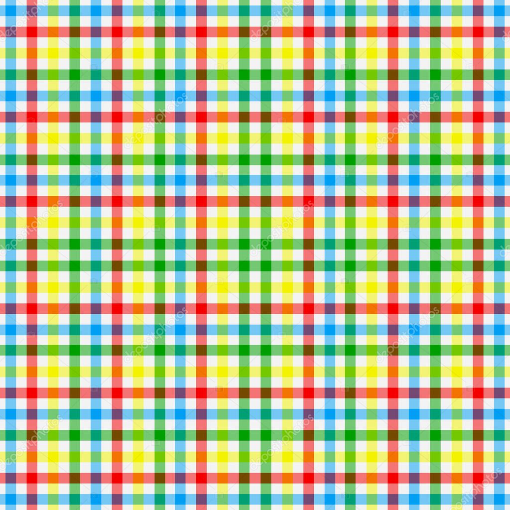 Bright Colorful Plaid Seamless Background Pattern